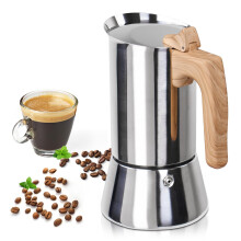 12 Cup 304 Stainless Steel Moka Pot Stovetop Espresso Maker with Efficient Heat Distribution