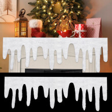 Christmas Snow Blanket 4pcs 120x36cm Artificial Snow Mat Roll for Village Fireplace and Holiday Decor