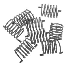 8pcs Military Toy Fence Building Blocks for Army Diorama with Durable Spring Coil Barricades
