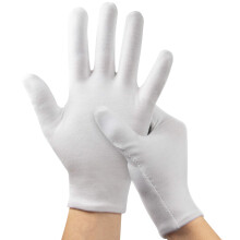 8 Pairs White Cotton Gloves for Men and Women, Washable Moisturizing Gloves for Dry Hands Eczema