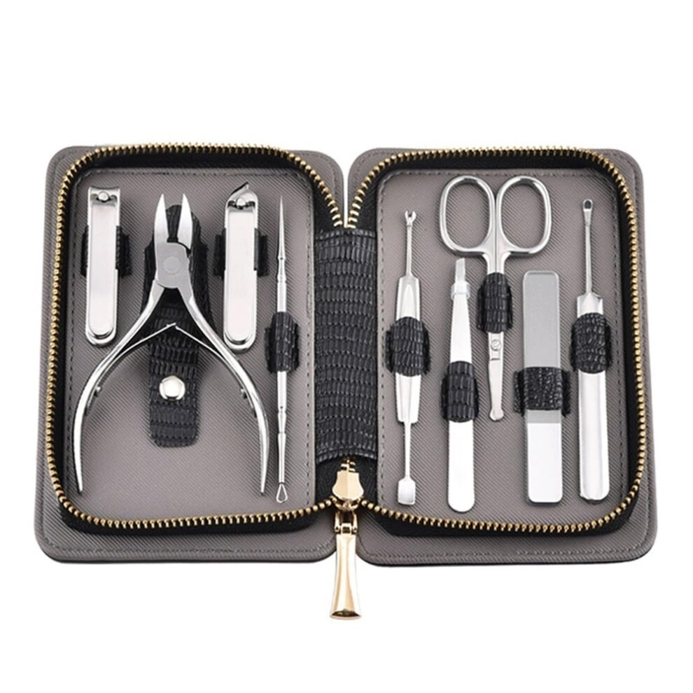 Nail Clippers Set Stainless Steel Manicure Kit with Ergonomic NonSlip Grip Compact Travel Size