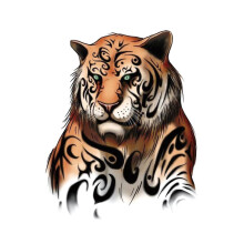7 Sheets Waterproof 3D Temporary Tattoos with Tiger Eagle Dragon Designs for Kids and Adults