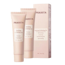 Exfoliating Gel Facial Scrub Duo for Deep Pore Cleansing and Radiant Skin, Travel Size (Flower)