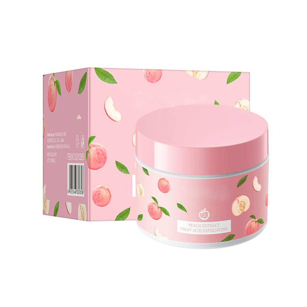 Peach Exfoliating Cream with Fruit Acid for Gentle Deep Cleansing Face and Body Scrub 140g