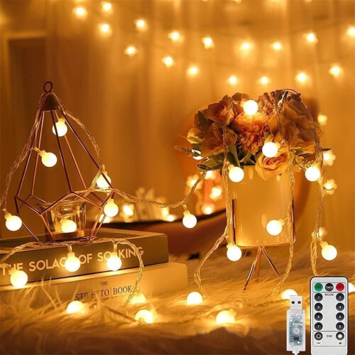 USB Powered Outdoor Waterproof LED String Lights with Remote Control, 8 Modes, 10M 40/80 LEDs 1