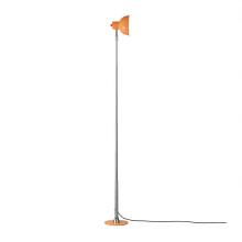 LED Floor Lamp with Adjustable Height 45145cm, Tricolor Dimming, 150 Rotating Head, 2in1 Table Design, Orange