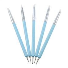 Double Ended Nail Dotting Tools Set with Nonabsorbent Silicone Tips for Professional Nail Art