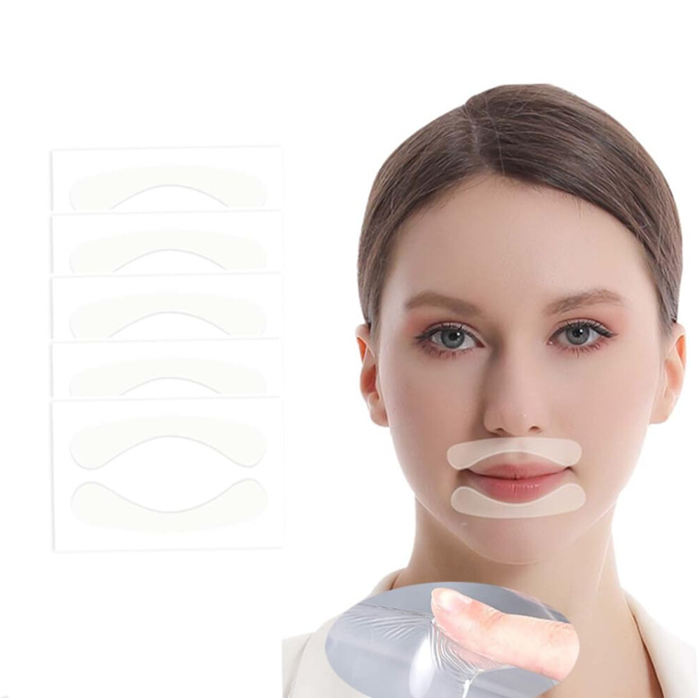 Lip Wrinkle Patches Reusable Hydrogel AntiAging Overnight Mouth Wrinkle Treatment 5 Pairs