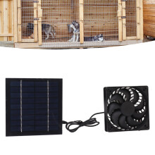 10-W Solar Panel Lüfterset für kleine Gewächshäuser, Hundehütten, Gerätehäuser – Belüftung