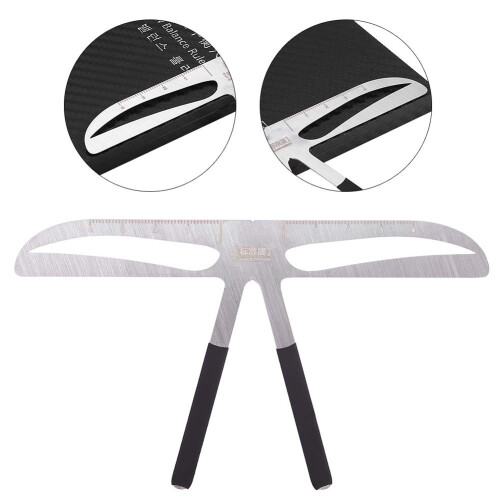 Eyebrow Ruler with ThreePoint Positioning, Bendable Stainless Steel Permanent Makeup Tool 2