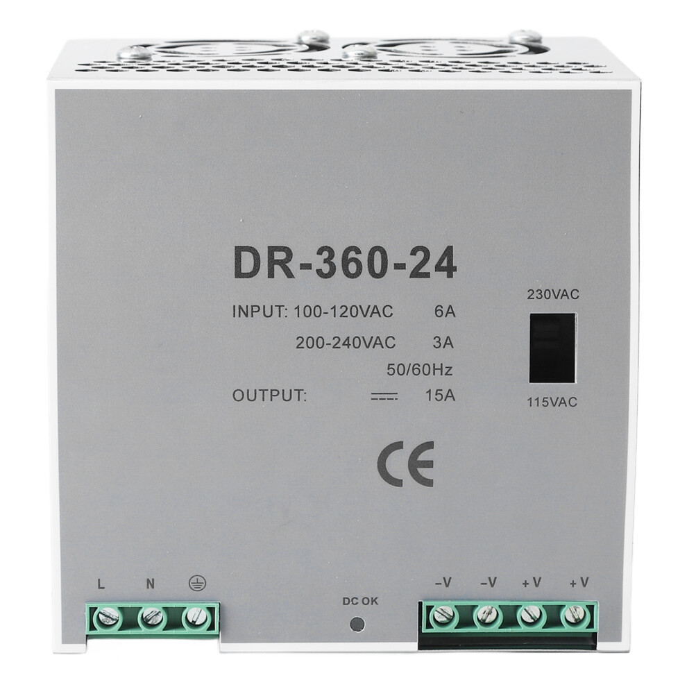 Overload Protection Switching Power Supply Ac To Dc Converter, Short Circuit Protection Din Rail Mount High Frequency Converter360w Energy Efficient 9071309165210
