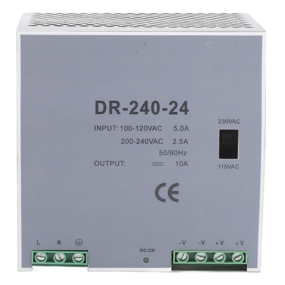 High Efficiency Power Supply For Industrial Automation, Din Rail Switching Regulator With Wide Input Voltage Range, 240W Ac To Dc Transformer 9365509875469
