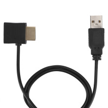 High-Speed-HDMI-Kabel, rechtwinkliges HDMI-Verlängerungskabel (Stecker auf Stecker), vergoldete Anschlüsse, griffige Oberfläche für häufiges
