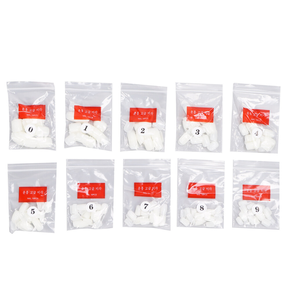 Easy To Apply False Nails, Short Natural Acrylic Tips With Strong ABS Build And Eco Conscious Components, Simple Operation Fake Nails In Many Sizes