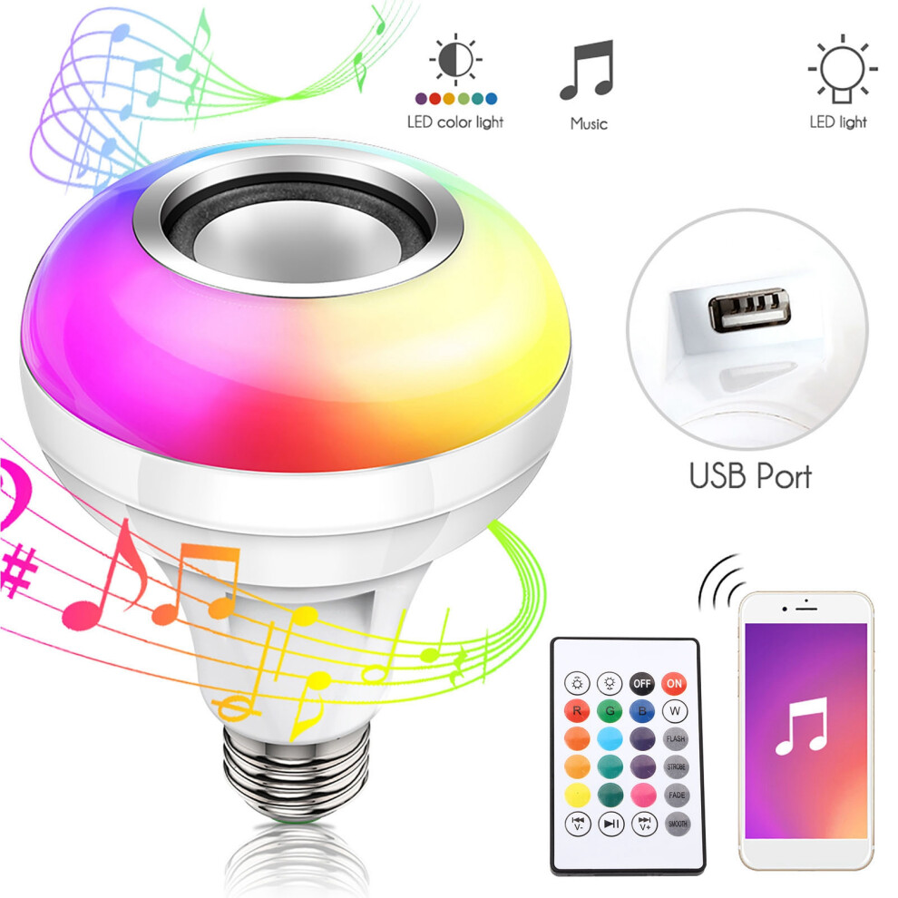 Remote Control Play Music Led Rgb Bulb Color Changing Bulb Bluetooth Bulbs With Speaker Wireless S Smart Bluetooth Music Light