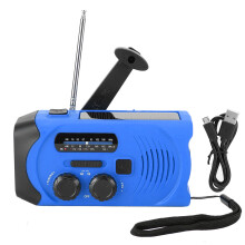 Käsikäyttöinen hätähälytysradio aurinkoenergialla, AM FM WB -sääradio erittäin kirkkaalla valolla, 2000 mAh:n varavirtalähde, SOS-hälytys