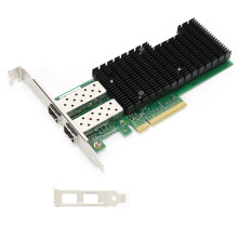 Dual-port Ethernet-netwerkkaart met Intel X540-chipset. Hoge lees- en schrijfsnelheden voor dataopslagtoepassingen. Waterdicht en schokbestendig.