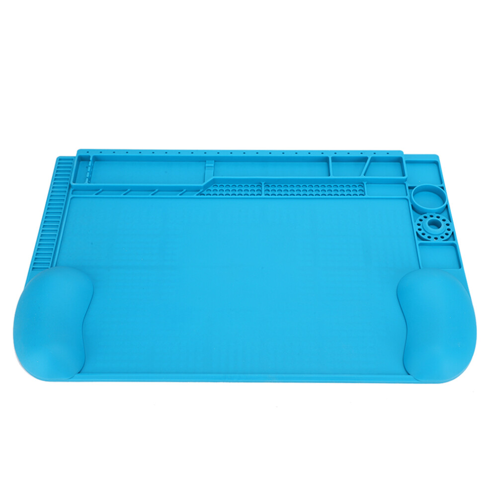 Anti Slip Silicone Repair Mat With Magnetic Parts Areas Heat Insulation Fireproof Material And Easy Clean Surface For Soldering Workbench Organization 9432746034857