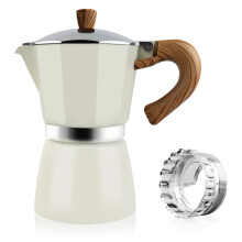 Moka Pot Stovetop Espresso Maker 6 Cup Aluminum Italian Coffee Maker with CoolTouch Handle