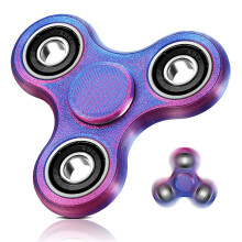 3D Printed Fidget Spinner with Smooth Spinning Bearing, Red Blue Gradient Sensory Toy for Anxiety Relief