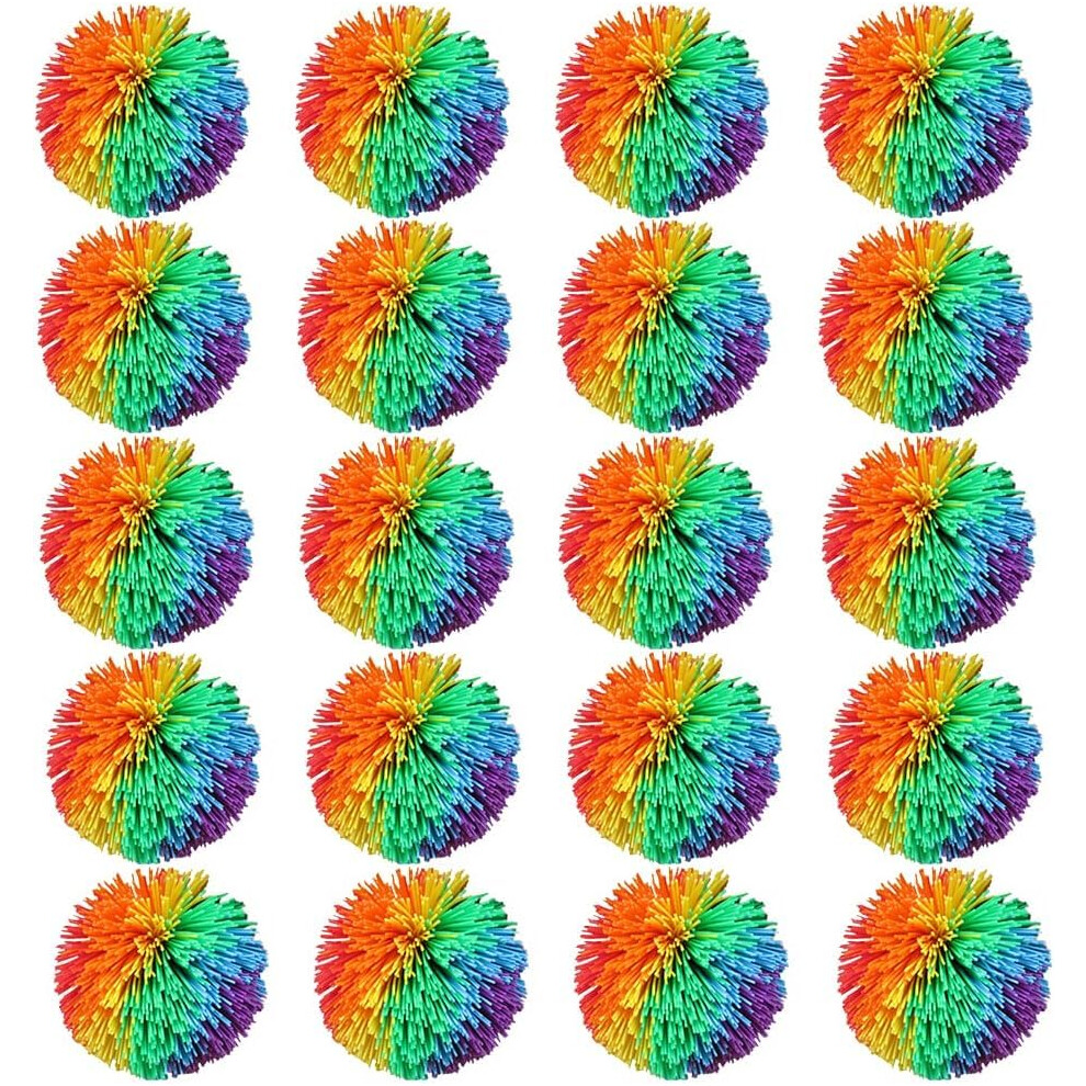 20PCS Colorful Monkey Stringy Stress Relief Balls Rubber Bouncy Fidget Balls 7cm Party Favors