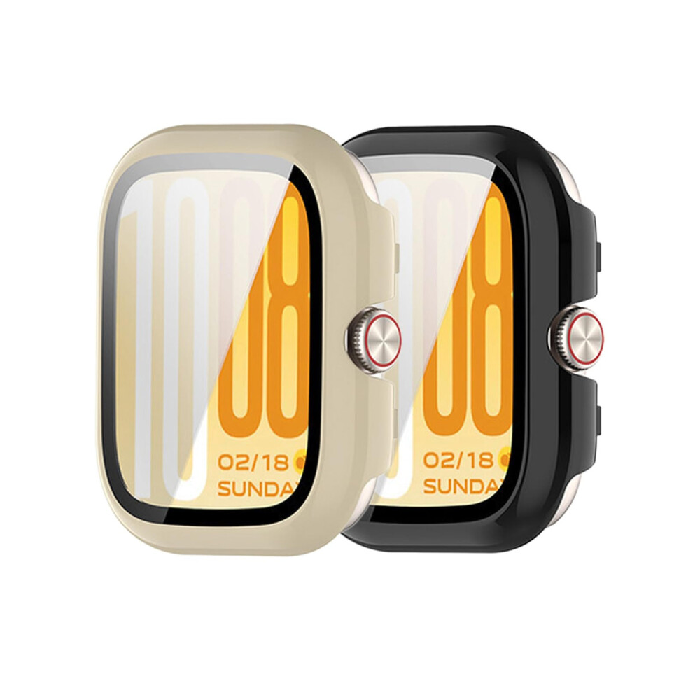 Case For Iqoo Watch Gt 2 With Tempered Glass Screen Protector, Dual Protection, Black And White 2 Pack White,Black 9070919045202