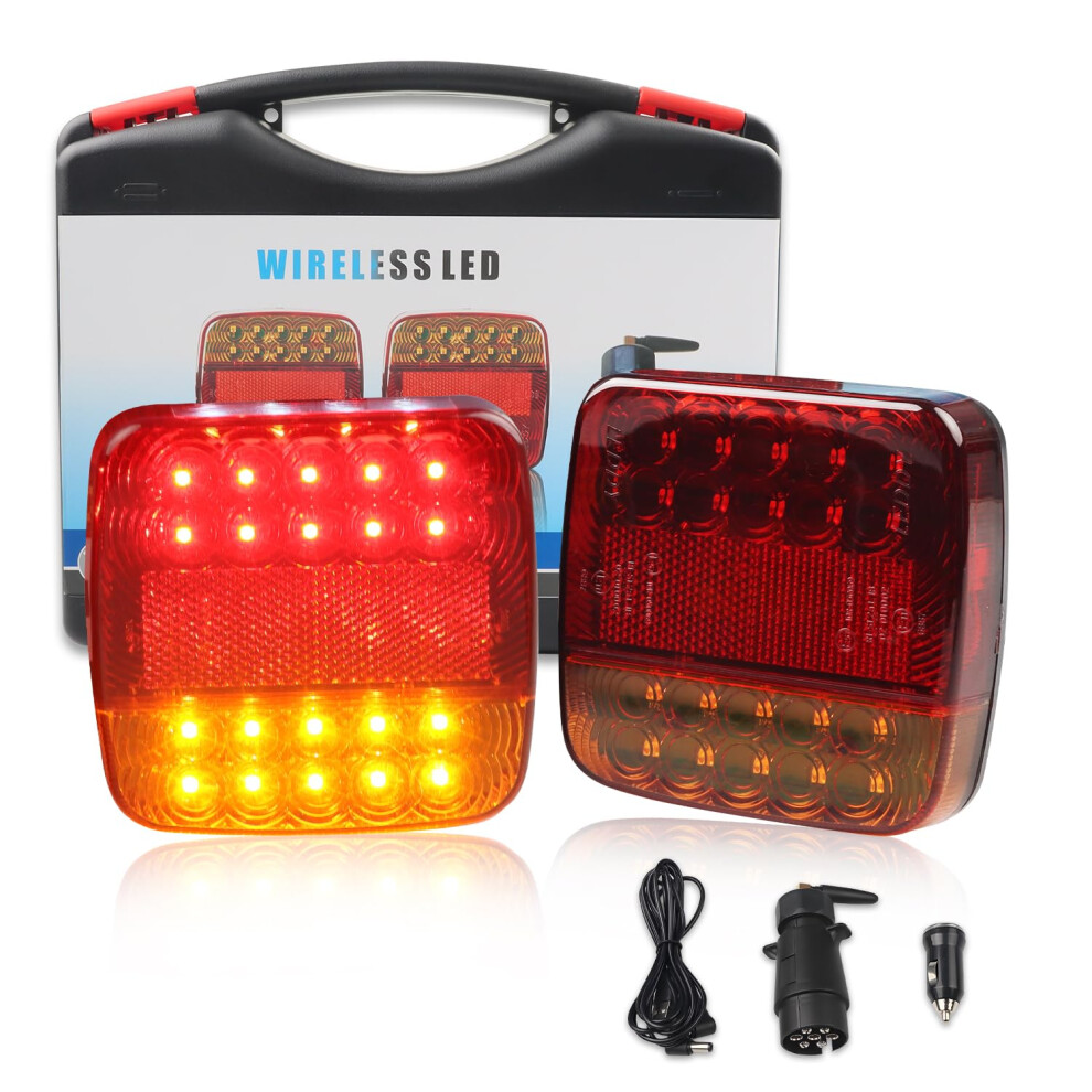Wireless Magnetic Trailer Lights Rechargeable Led Tail Lamps Ip67 Waterproof For Rv Camper Boat 9092120466638