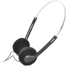 Retro OverEar Headphones 80s 90s Vintage Wired HiFi Stereo Headset with Lightweight Comfortable Fit Black