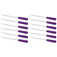 12pcs Stainless Steel Fondue Forks Set with HeatResistant Design for BBQ, Dessert and Fruit