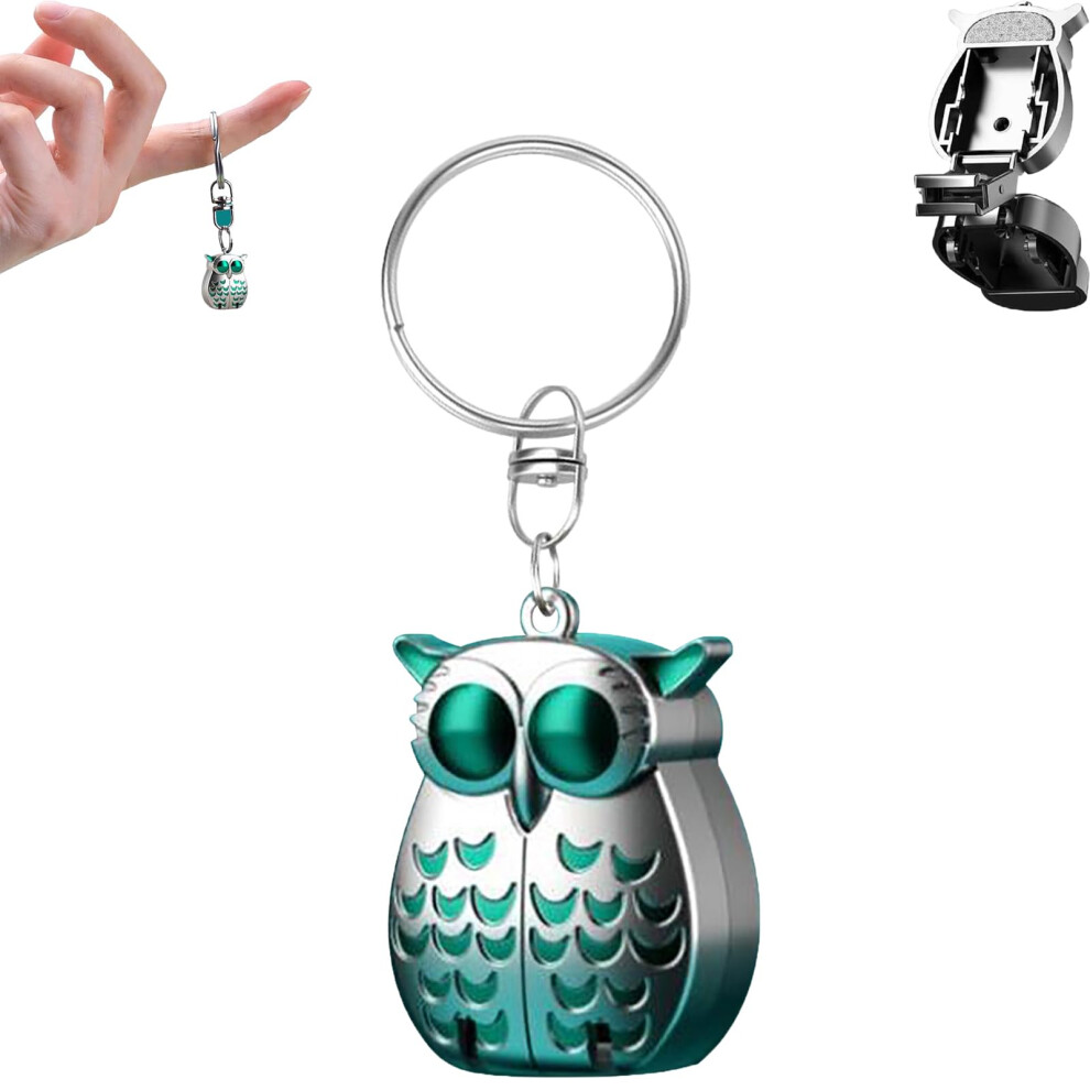 Silver Foldable Owl Keychain Nail Clipper With Nail File, Stainless Steel Mini Travel Manicure Tool,