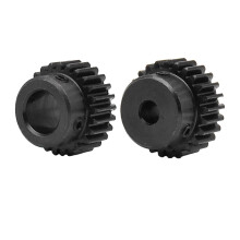 Steel Spur Gear Module 1 38T 45# Blackened Boss Hub 15mm Bore Durable Accurate Motion Transfer
