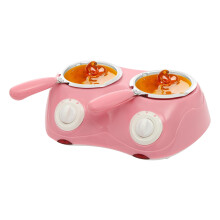 Dual Pot Chocolate Melting Pot with 2Temp Settings and 9 Molds Electric Warmer for Home Parties