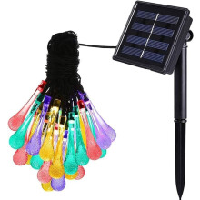 Solar String Lights Outdoor Solar Powered 8 Modes IP65 Waterproof 30 LED Water Drop Garden Decor