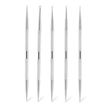5pcs Stainless Steel Dual Tip Nail Art Dotting Tools Set for Precision Painting and Embossing