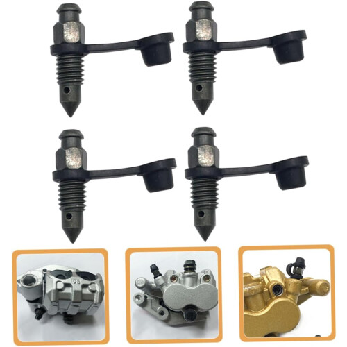 Motorcycle Brake Bleeder Screw Cap Set 4pcs with Durable Construction and Easy Installation 2