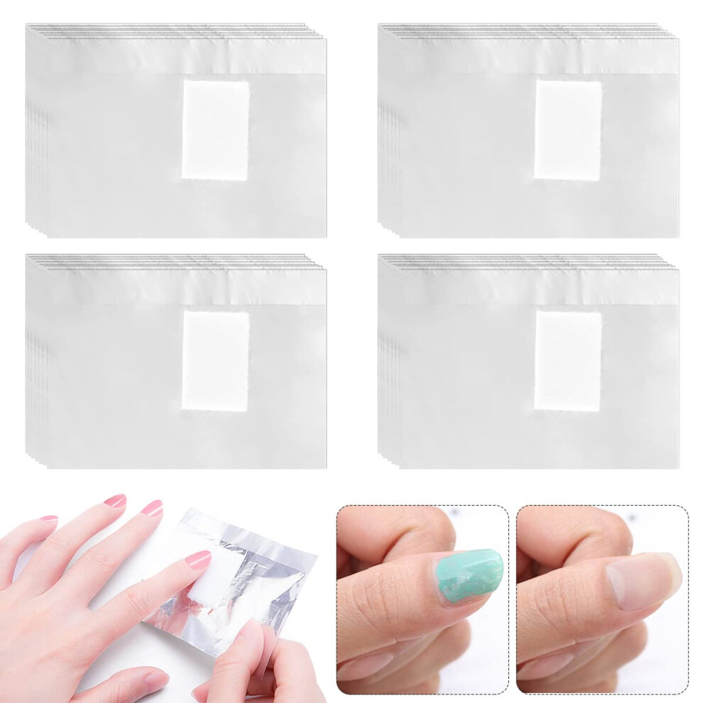 Nail Polish Remover Wraps 1000pcs Gel Foil with Cotton Pads for Fast and Mess Nail Removal