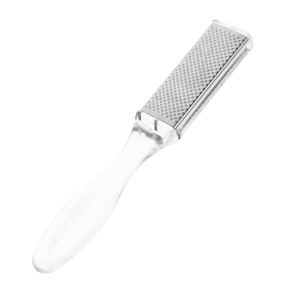 DualSided Stainless Steel Foot File Callus Remover with Ergonomic Grip for Cracked Heels