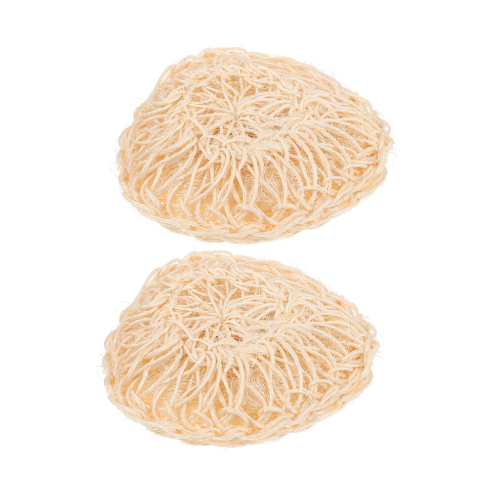 2pcs Natural Sisal Bath Sponge Balls for Gentle Skin Exfoliation and Durable Body Scrubbing