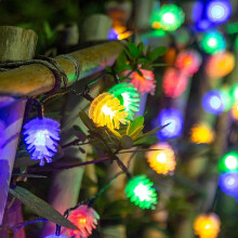 Solar String Lights Pine Cone Shape Outdoor Waterproof 8 Modes Solar Powered Garden Decor 6.5m 30LED