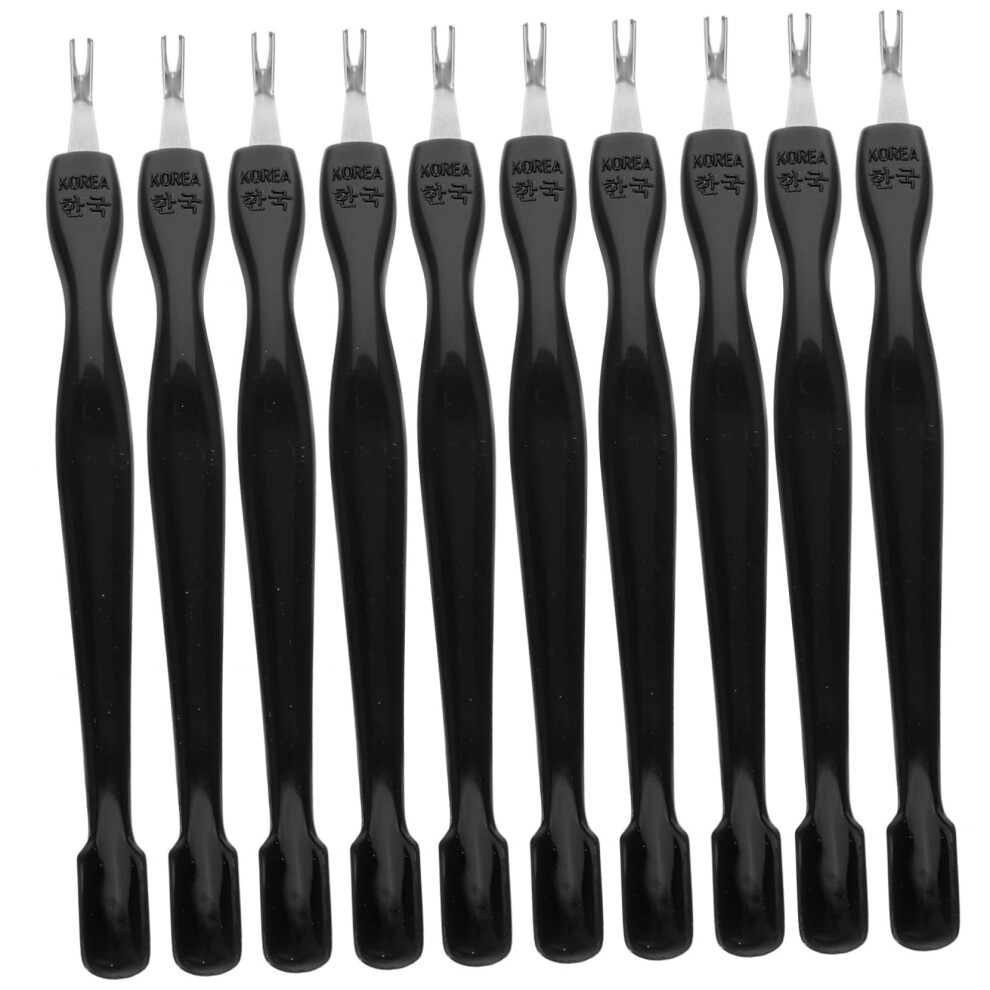 10pcs Metal Cuticle Pusher Set with Ergonomic AntiSlip Handle for Precise Nail Cuticle Removal