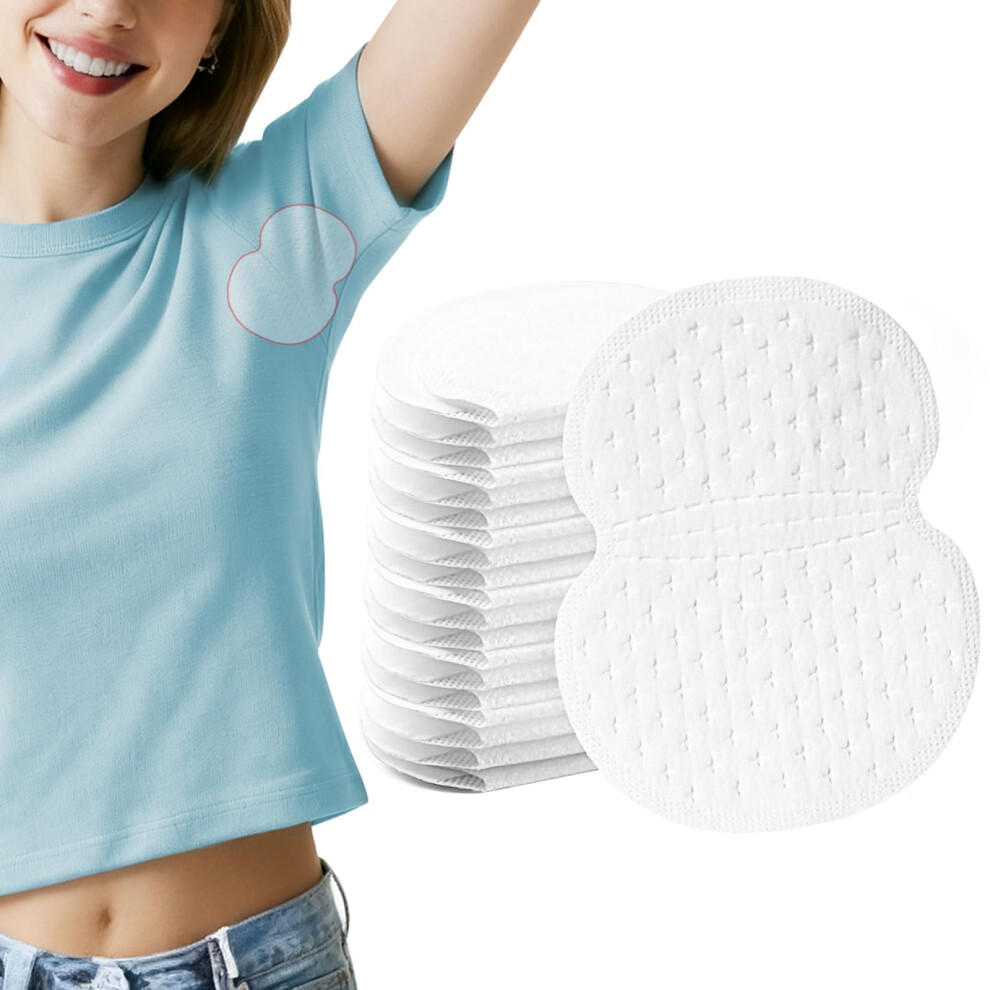 50 Pcs Disposable Underarm Sweat Pads for Men and Women, Breathable Armpit Sweat Pads with Adhesive
