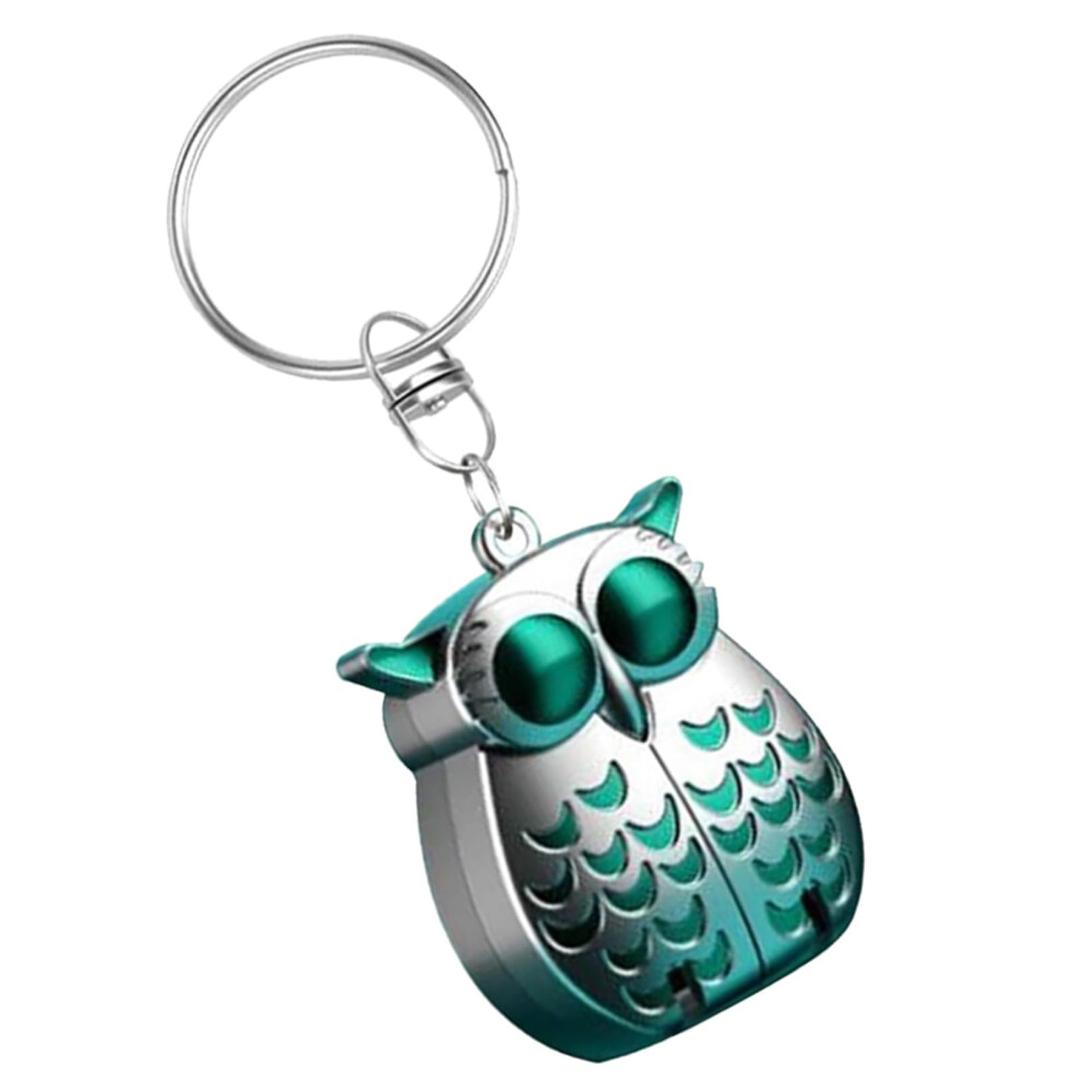 Nail Clipper Keychain with File, Foldable Stainless Steel Owl Design, 2 in 1 Nail Care Silver