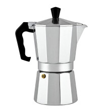 Stovetop Espresso Maker 6 Cup Aluminum Moka Pot with Safety Valve and StayCool Handle