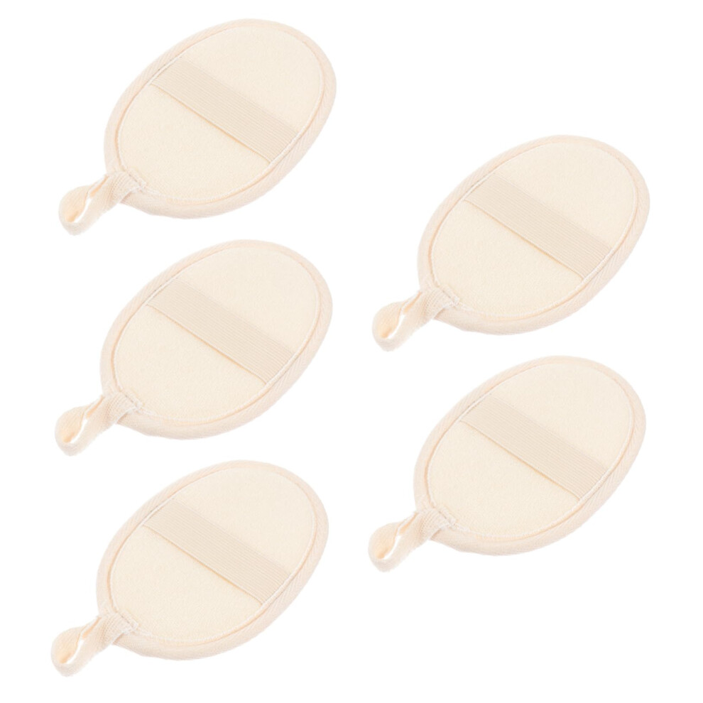 Loofah Bath Towel Set of 5 Soft NonScratch Exfoliating Washcloths for Gentle Daily Shower