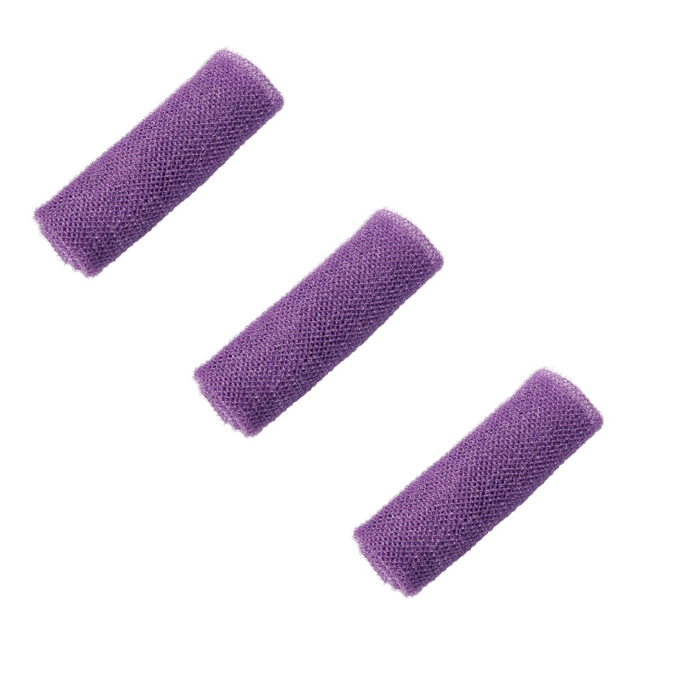 Purple African Exfoliating Net Back Scrubber, Long Nylon Body Sponge For Deep Skin Cleansing, 3Pcs