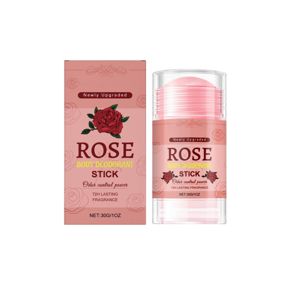 Natural Rose Deodorant Stick for Sensitive Skin with Gentle Odor Control and NonStaining Formula