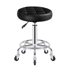 Rolling Swivel Stool with Wheels, Height Adjustable PU Leather Seat for Salon, Spa, Medical Use