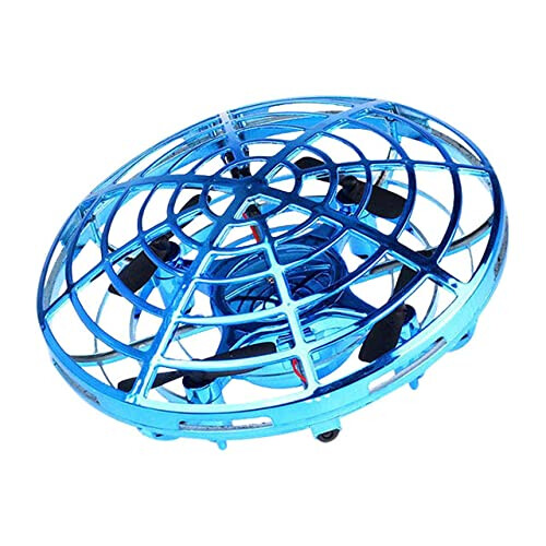 Flying UFO Toy with Smart Gesture Control, Infrared Hover Sensor and LED Lights  Blue 2