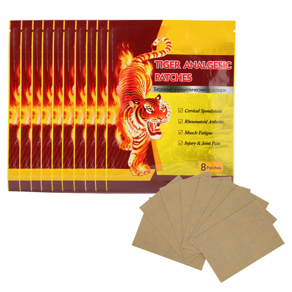 Knee Shoulder Neck Pain Relief Heat Patches, Ultra Strength Herbal Extracts Fast-Acting Formula Improving Blood Circulation, Easy To Use Patches for