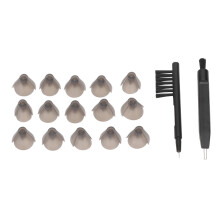 Magnet Design Hearing Aid Cleaning Brushes With Wax Loop Multi Function Cleaning Tool Battery Removal Soft Material Hearing Aid Maintenance Kit